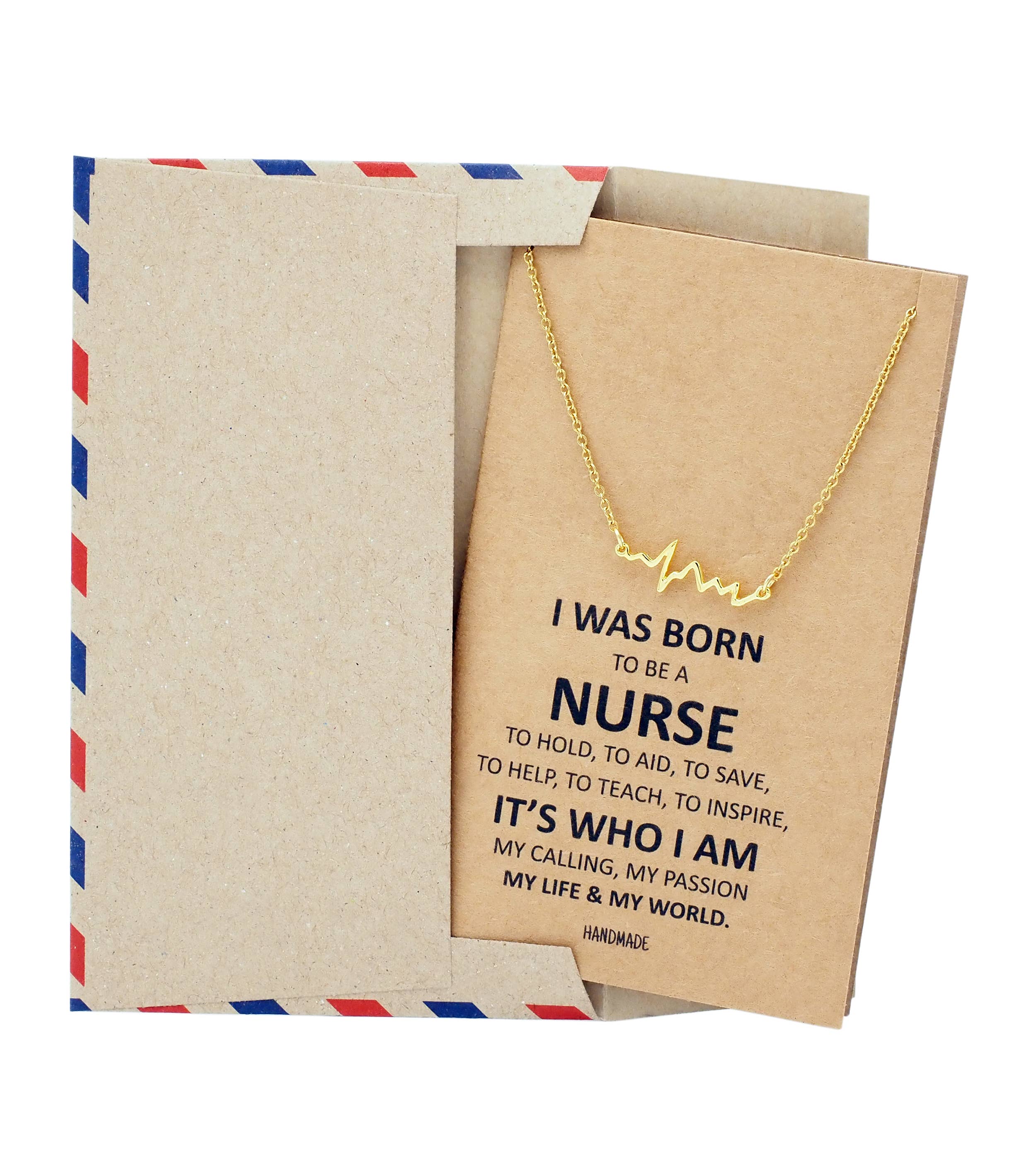 Quan Jewelry - Wholesale Pendant/Charm Necklace - Macaria Electrocardiogram Heartbeat Necklace, Nurse Gifts28