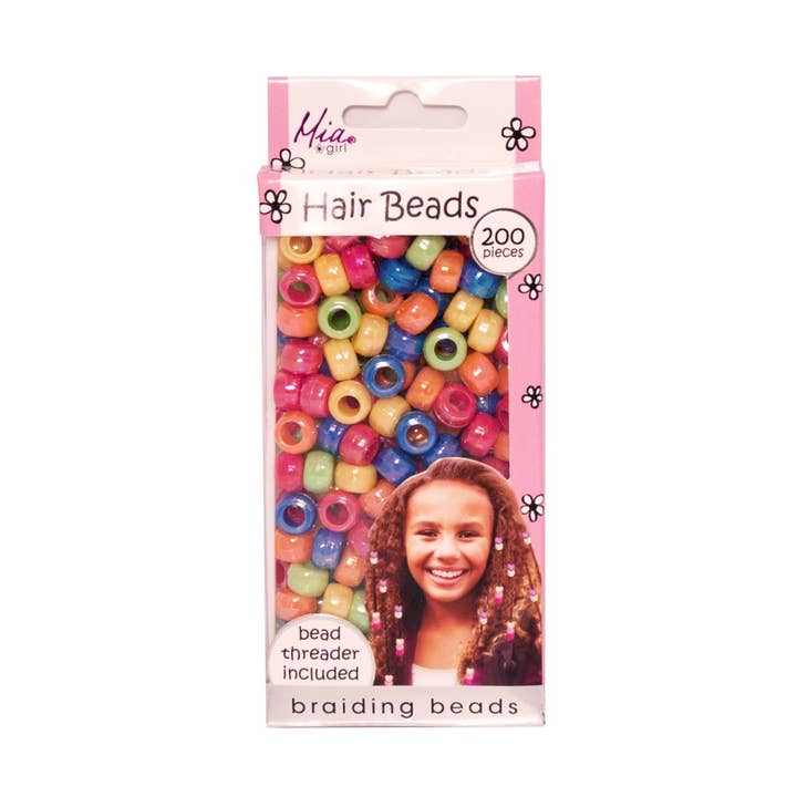 Mia Hair Beads Beads -Assorted Colored Hair Beads & Threader for wholesale by Mia