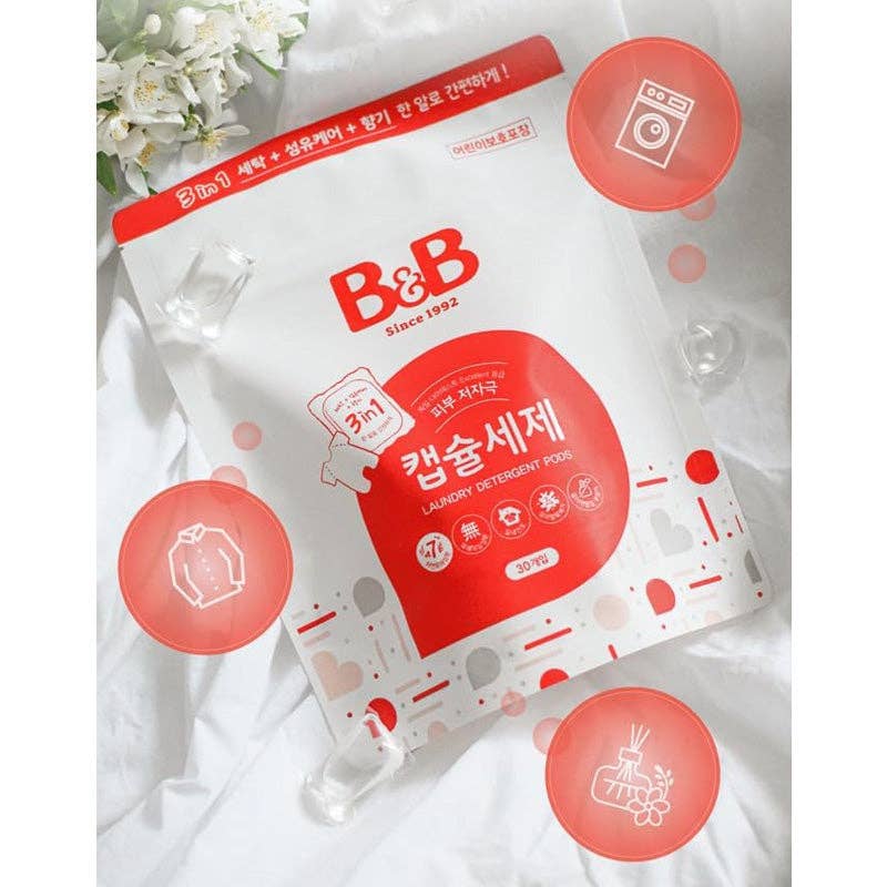 K-baby – wholesale Laundry detergent powder/pods – B&B Laundry Detergent Pods (8g X 30pcs)1