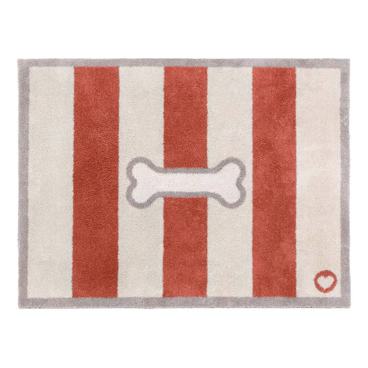 Hug Rug Bone Stripe Rust for wholesale by Phoenox Textiles