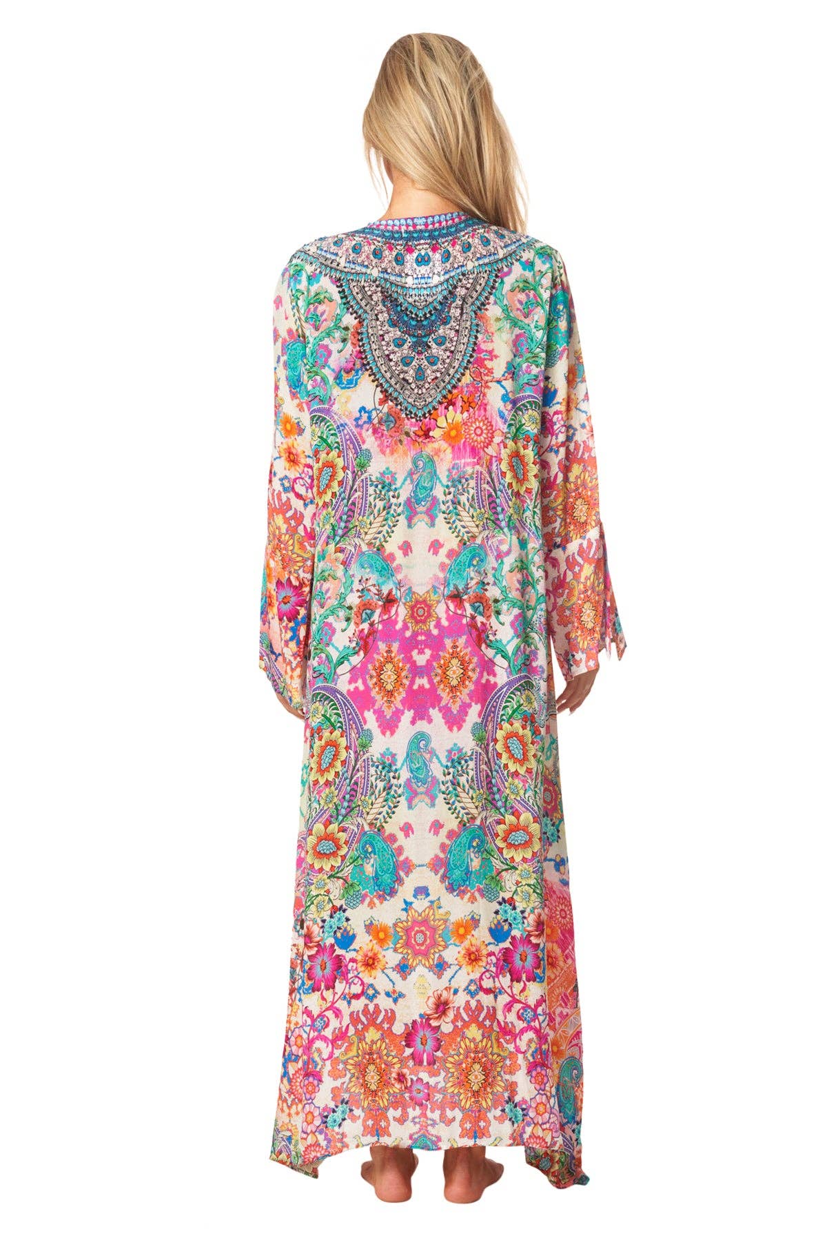 La Moda Clothing - Wholesale Kaftan - Women's - Eden Garden Long Caftan Dress1