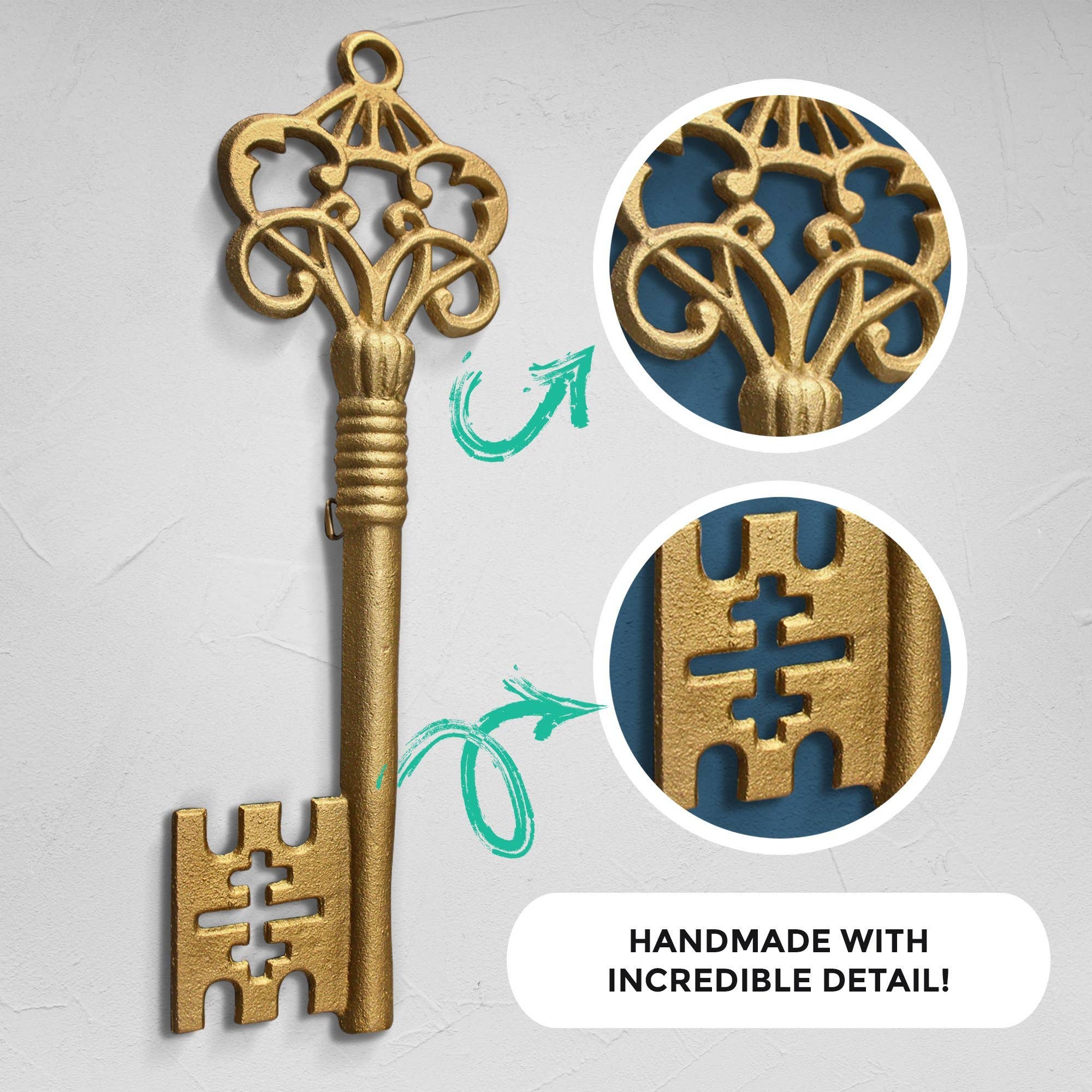 Wall Charmers - Wholesale Wall Accent - Gold Skeleton Key Wall Decor2
