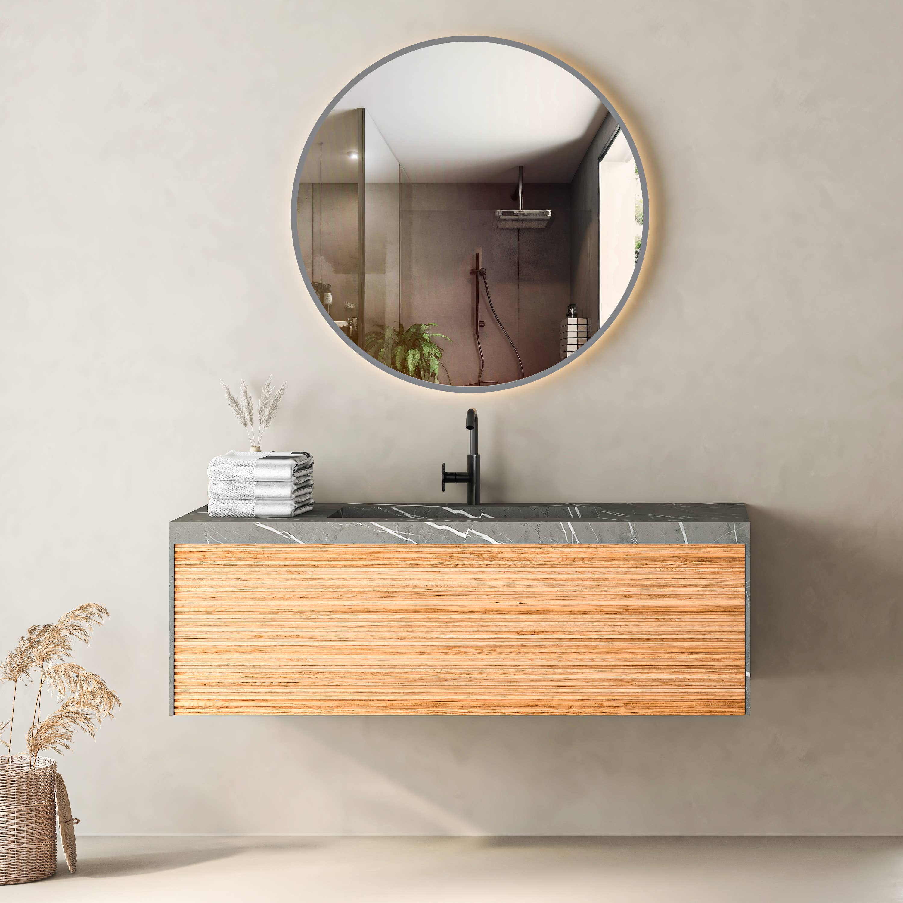 LivingTaste Home Inc - Wholesale Wall Mirror - Round Circle Mirror Frame3