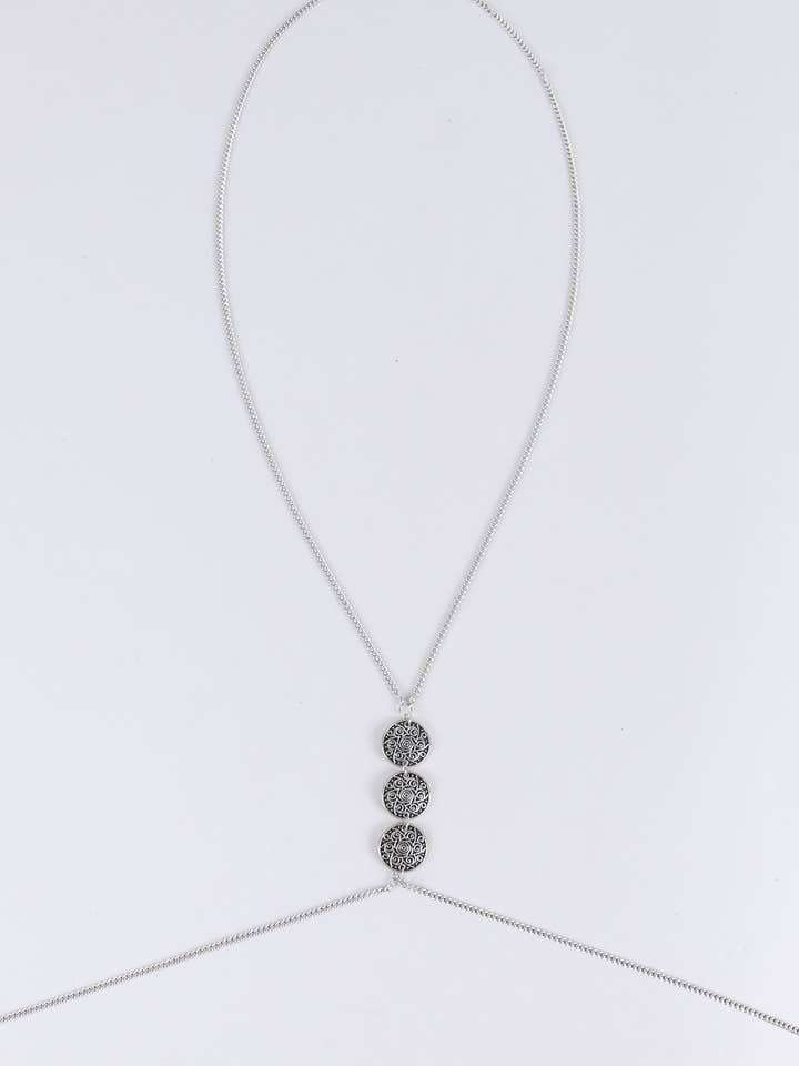 Lovemystyle Silver Body Chain With Coin Pendants for wholesale by LoveMyStyle