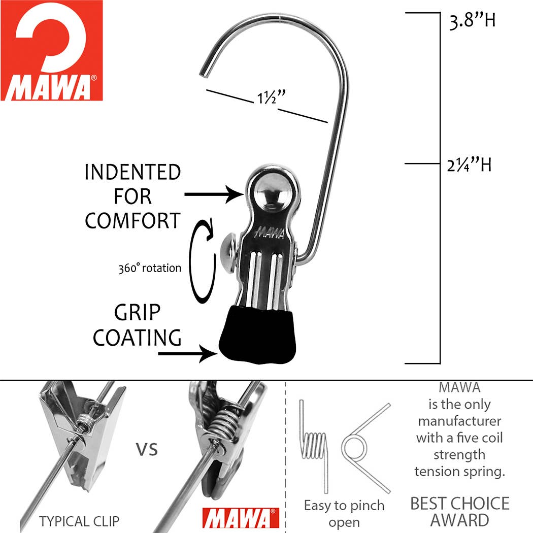 Reston Lloyd - Wholesale Clothes Hangers - MAWA 5PC Multiple Purpose Clips (4 Colors)3