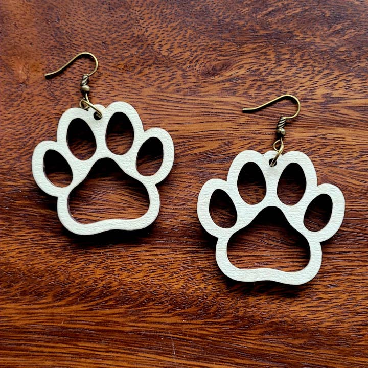The Country Roost - Wholesale Dangle Earrings - Dog Paw Earrings