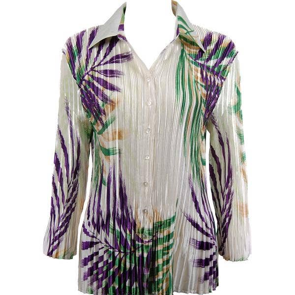 The Magic Scarf Company - Wholesale Button Down Shirt - Women's - 1148 - Satin Mini Pleats Blouses3