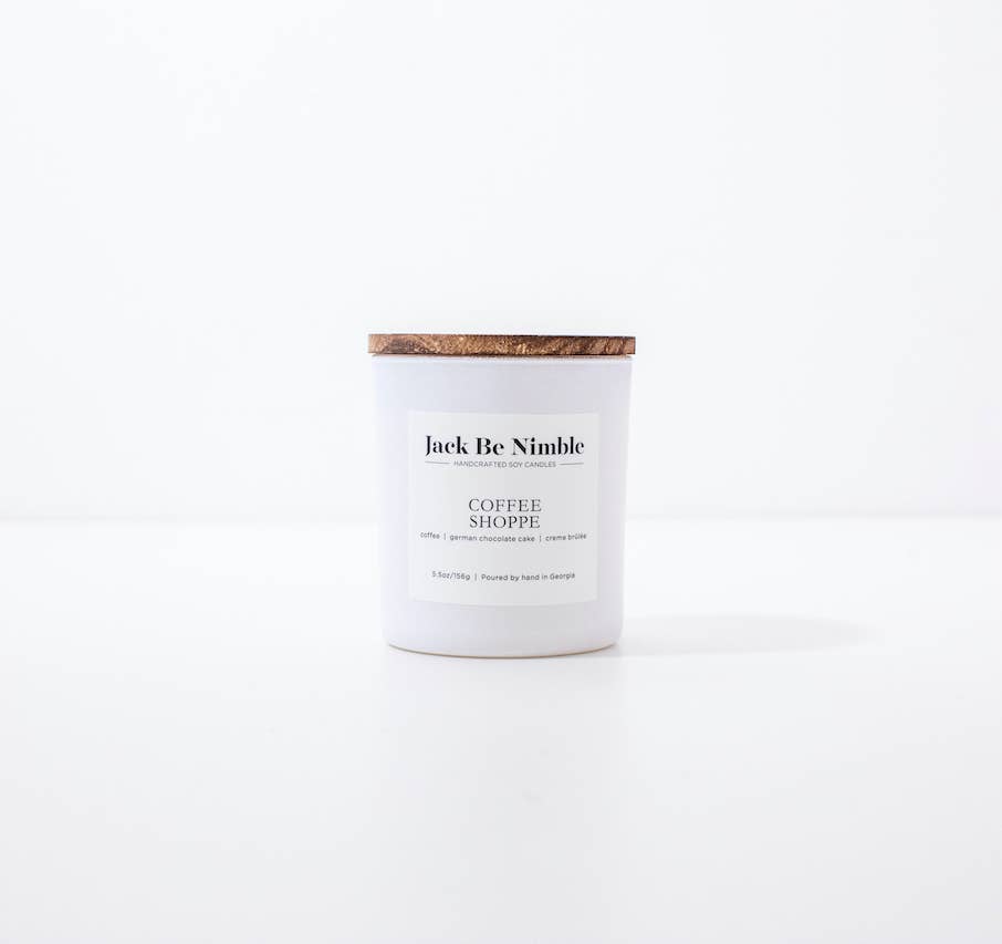 Jack Be Nimble Candles - Vente Bougie en bocal - Coffee Shoppe 5,5 oz • Bougie de soya parfumée d'automne1
