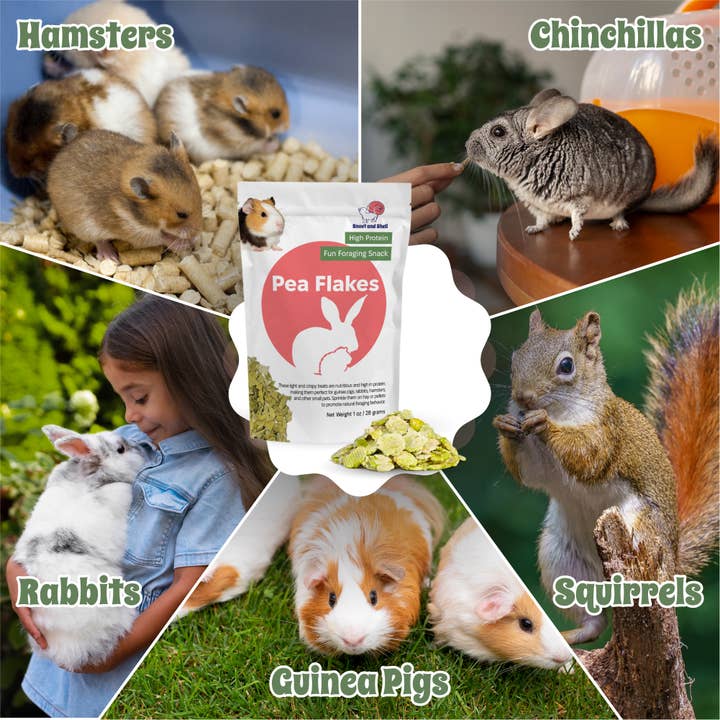 Snout and Shell - Wholesale Pet Treats - Dog - Pea Flakes for Small Pets5