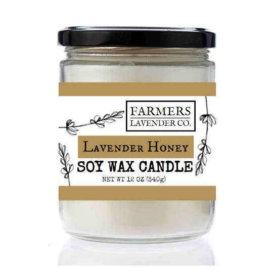 FARMERS Lavender Co. – vela pilar por atacado – Vela de Cera de Soja com Mel de Lavanda0