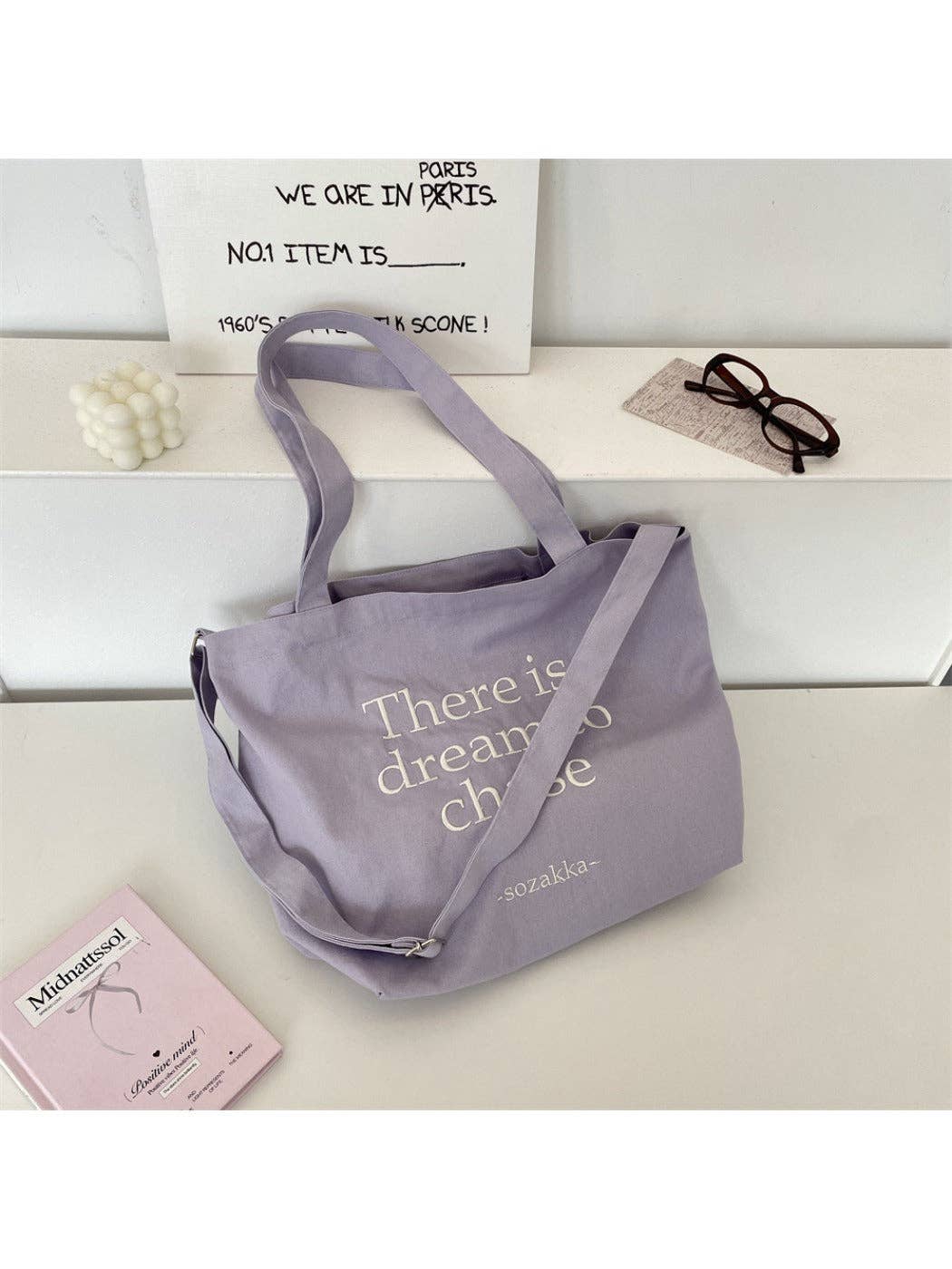 Funkyrel® Atzbranding Limited - Venta al por mayor Bolsa de asa- Mujer - Cosbai - Bolsa de lona con letras coreanas para mujer2