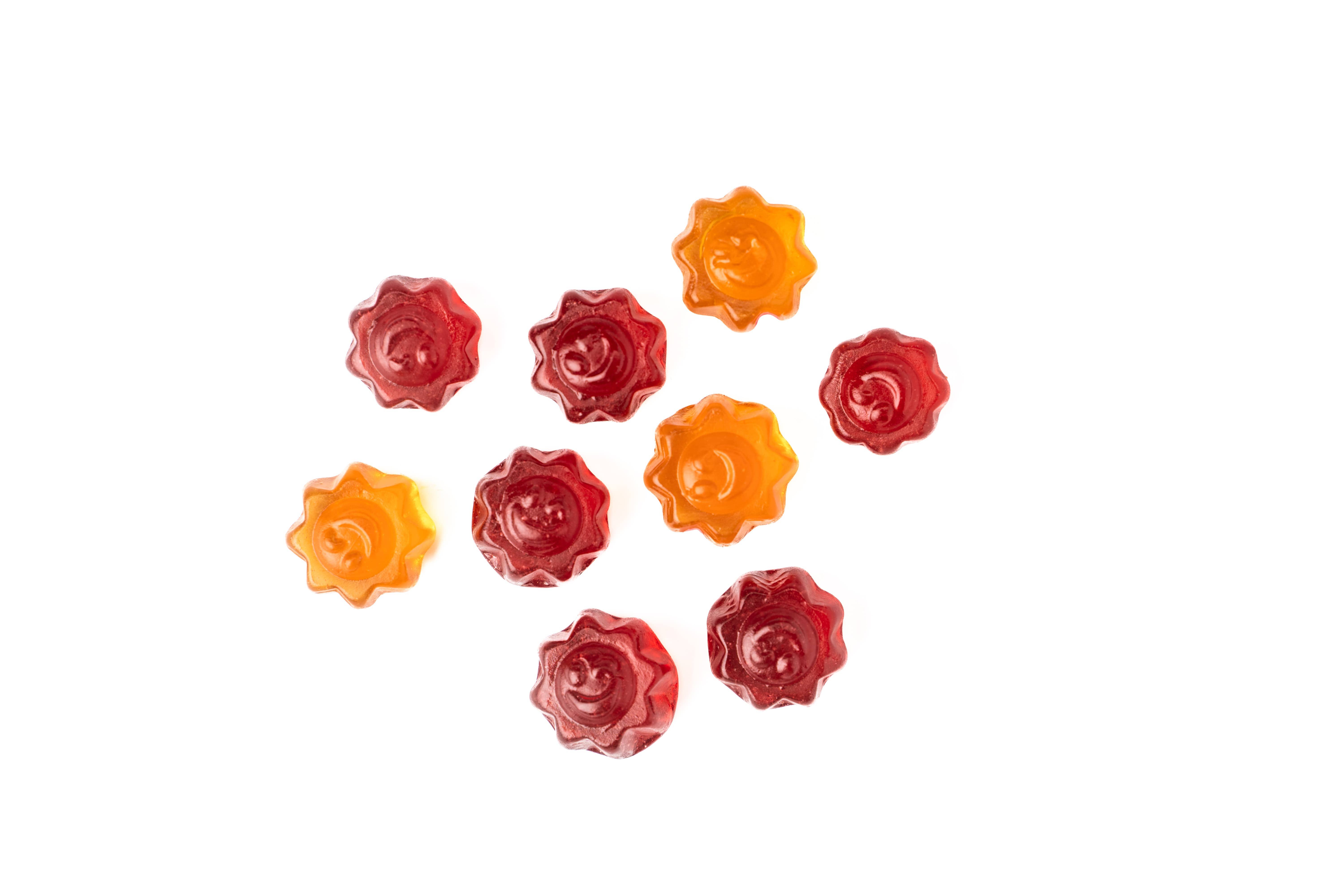 Happy Hours en Biovallée - Wholesale Gummy - Organic Vegan Sun Cherry-Peach Duo Candies Vrac France - box of 5kg 1