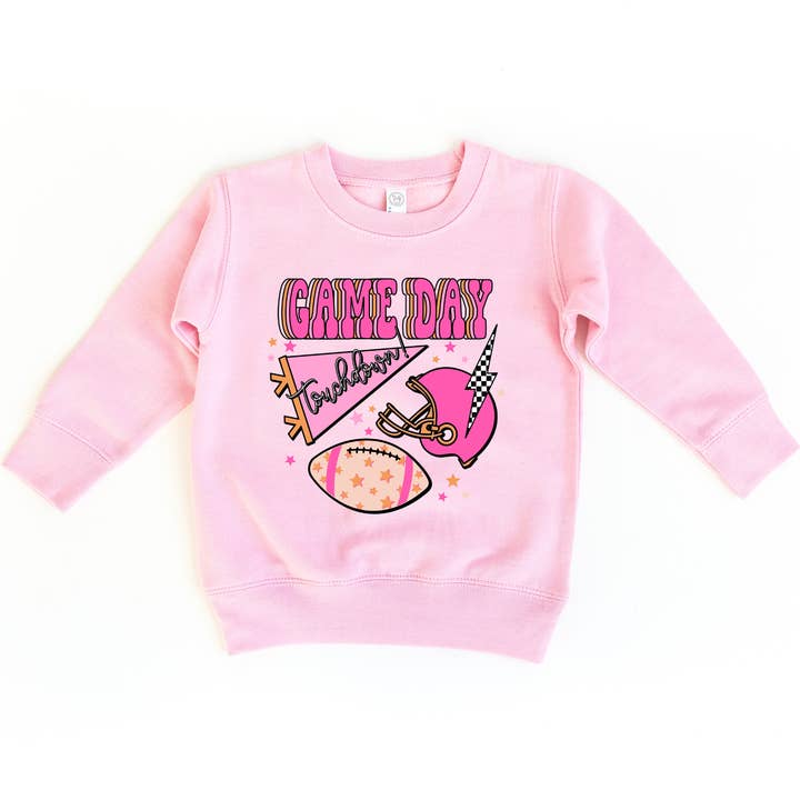 Game Day Football Season Kids Sweatshirt Touchdown for wholesale by Benny & Ray Apparel