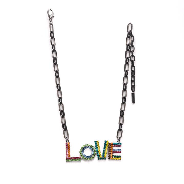 Collier LA LA LOVE en bronze pour la vente par TOVA