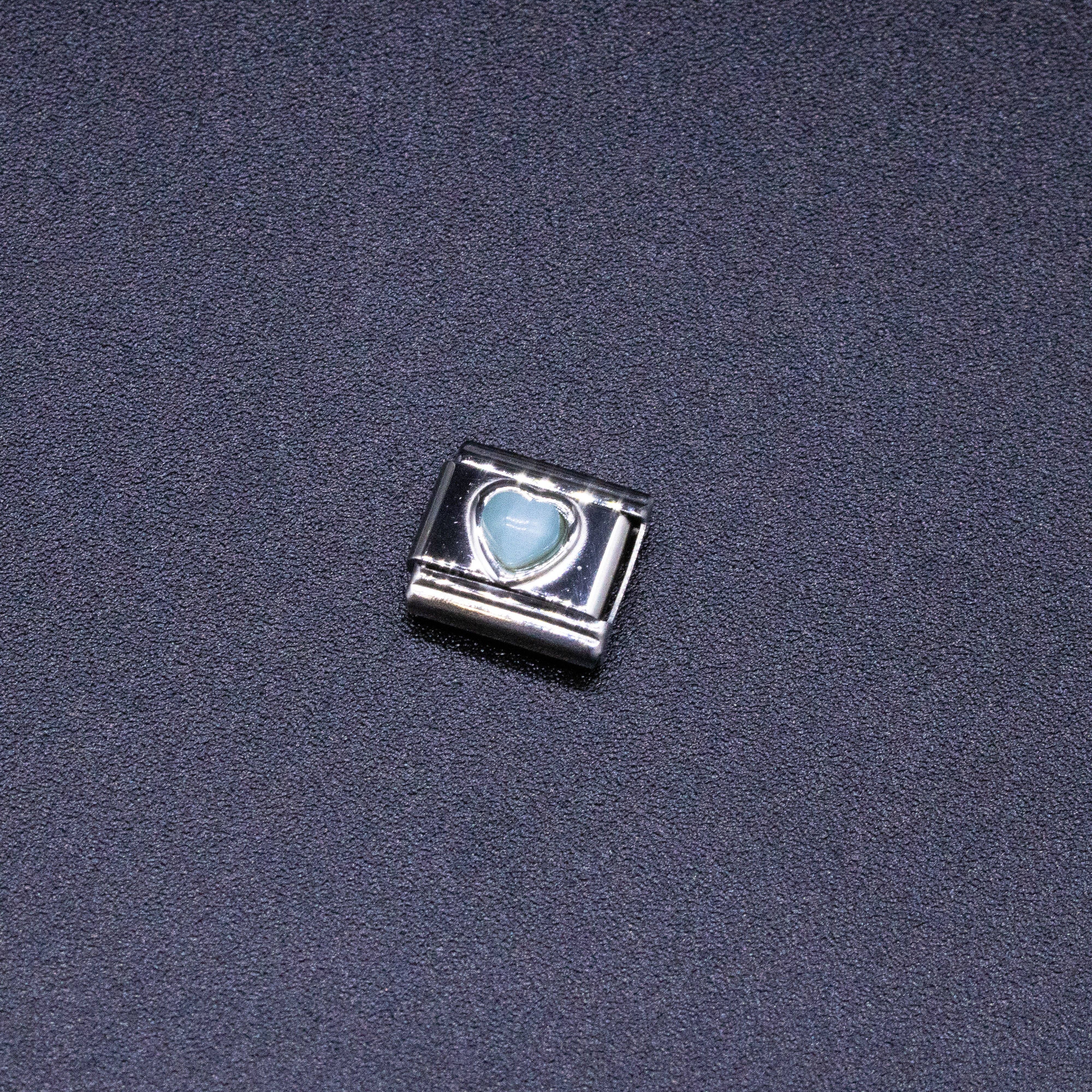 Natalia - Vente Breloques/médailles personnalisées - Breloques de bracelet à breloques italien - Maillons cœur en pierre précieuse12