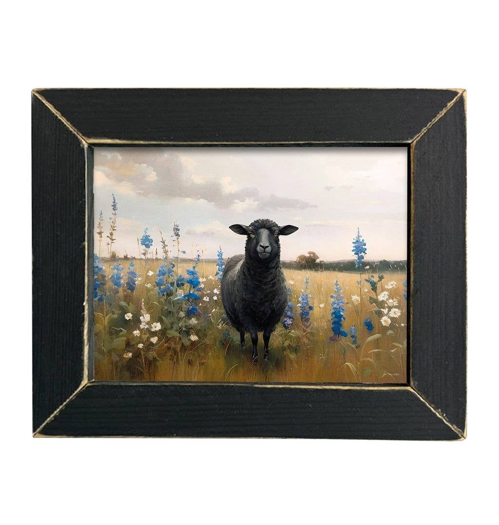 JanMichaels Art & Home - Wholesale Wall Sign - JO280 Black Sheep in Bloom