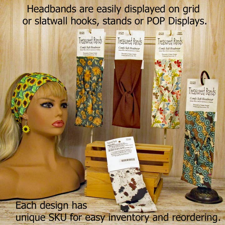 Treasured Haven - Wholesale Fashion Headband - Women's - Western Cowhide Christmas Gingham Patch Print Twist Headband2
