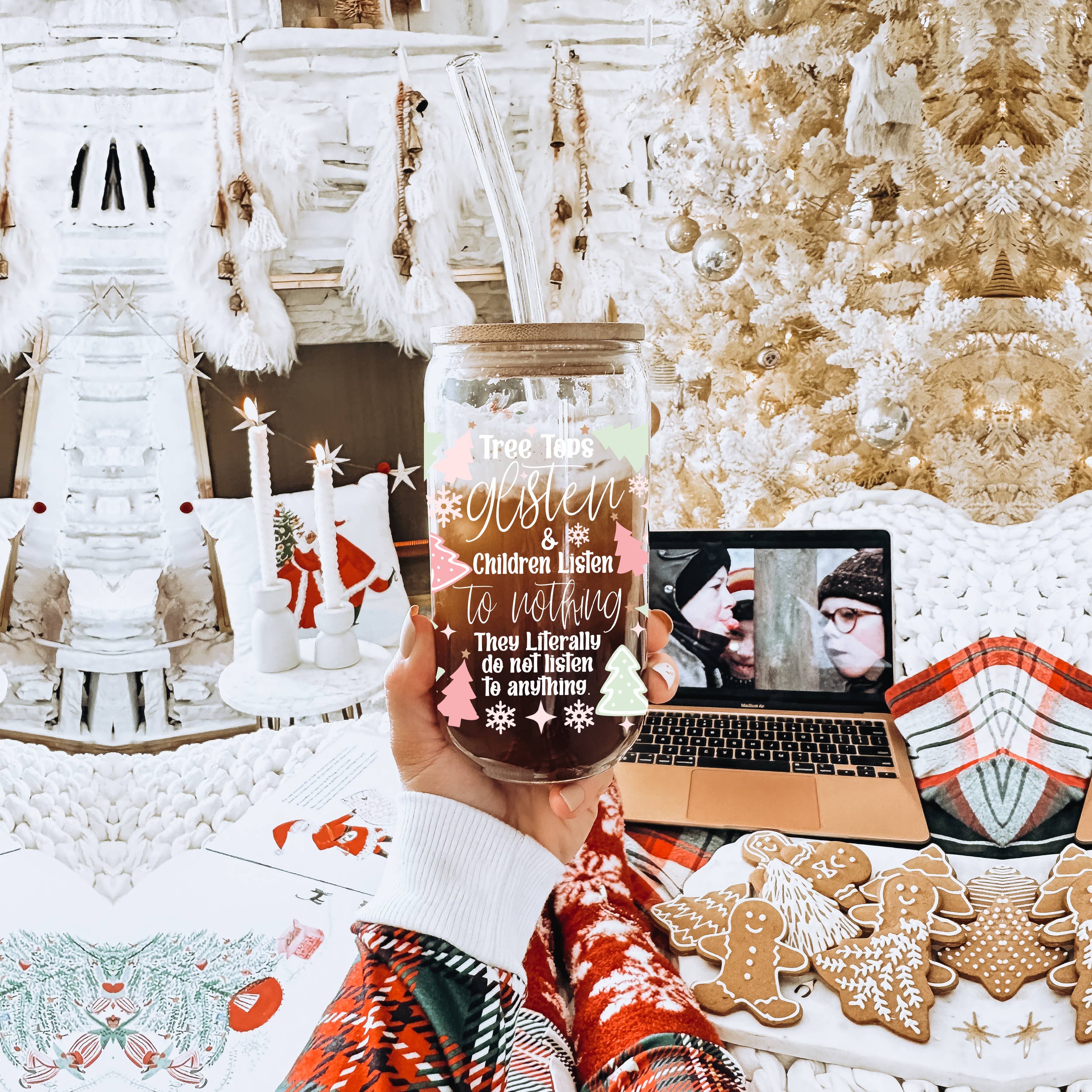 Gia Roma - Wholesale Drinking Glass/Cup - Bless Your Heart | 20oz Tumbler Glass Cups with Lid & Straw81