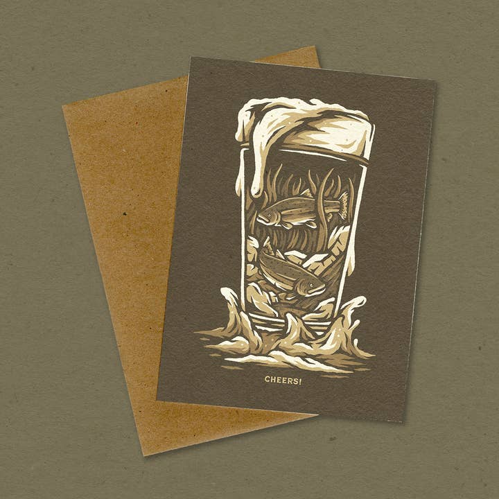 Angler Ale | Greeting Card for wholesale by Norris Design Company