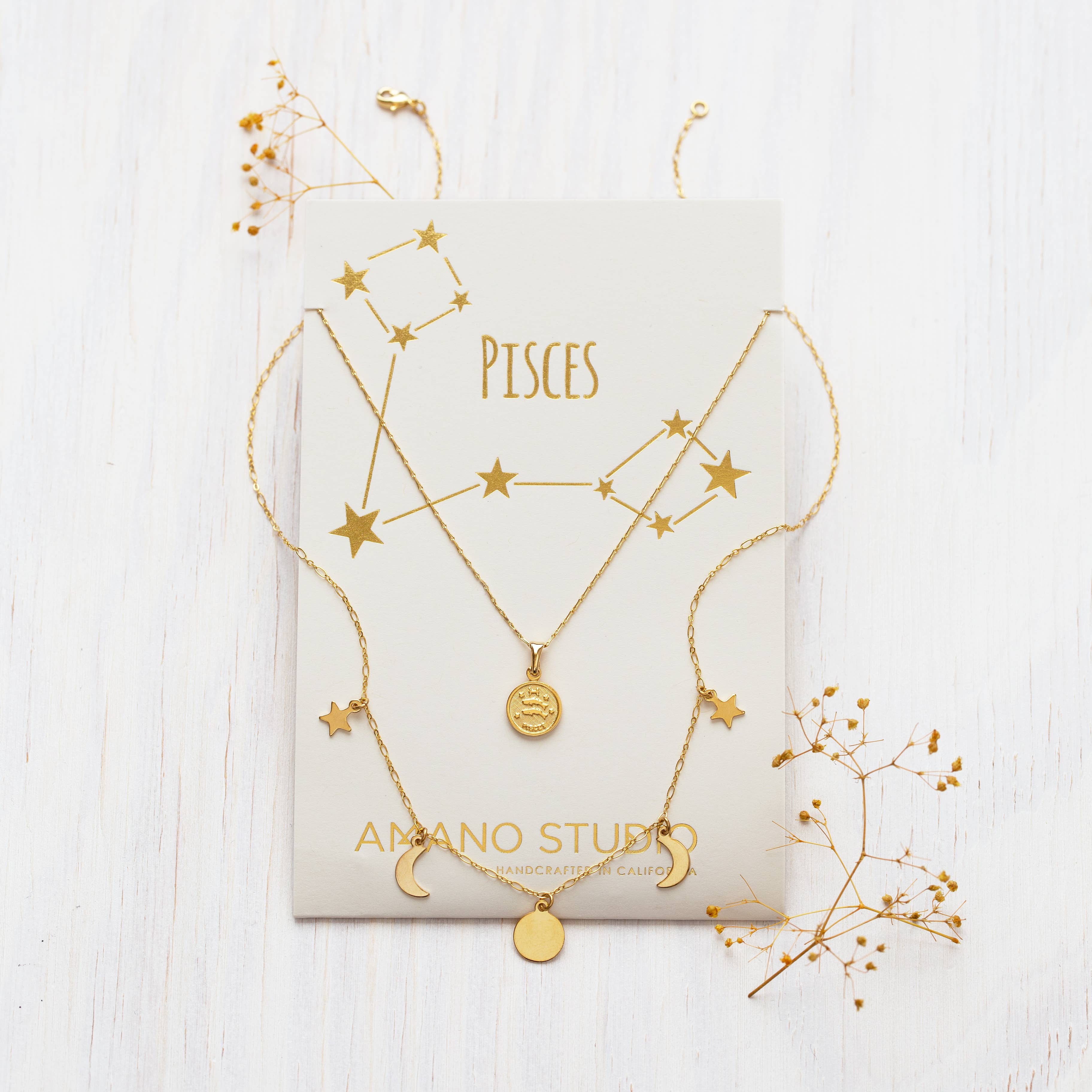 Amano Studio - Wholesale Pendant/Charm Necklace - Tiny Zodiac Medallion- Singles4