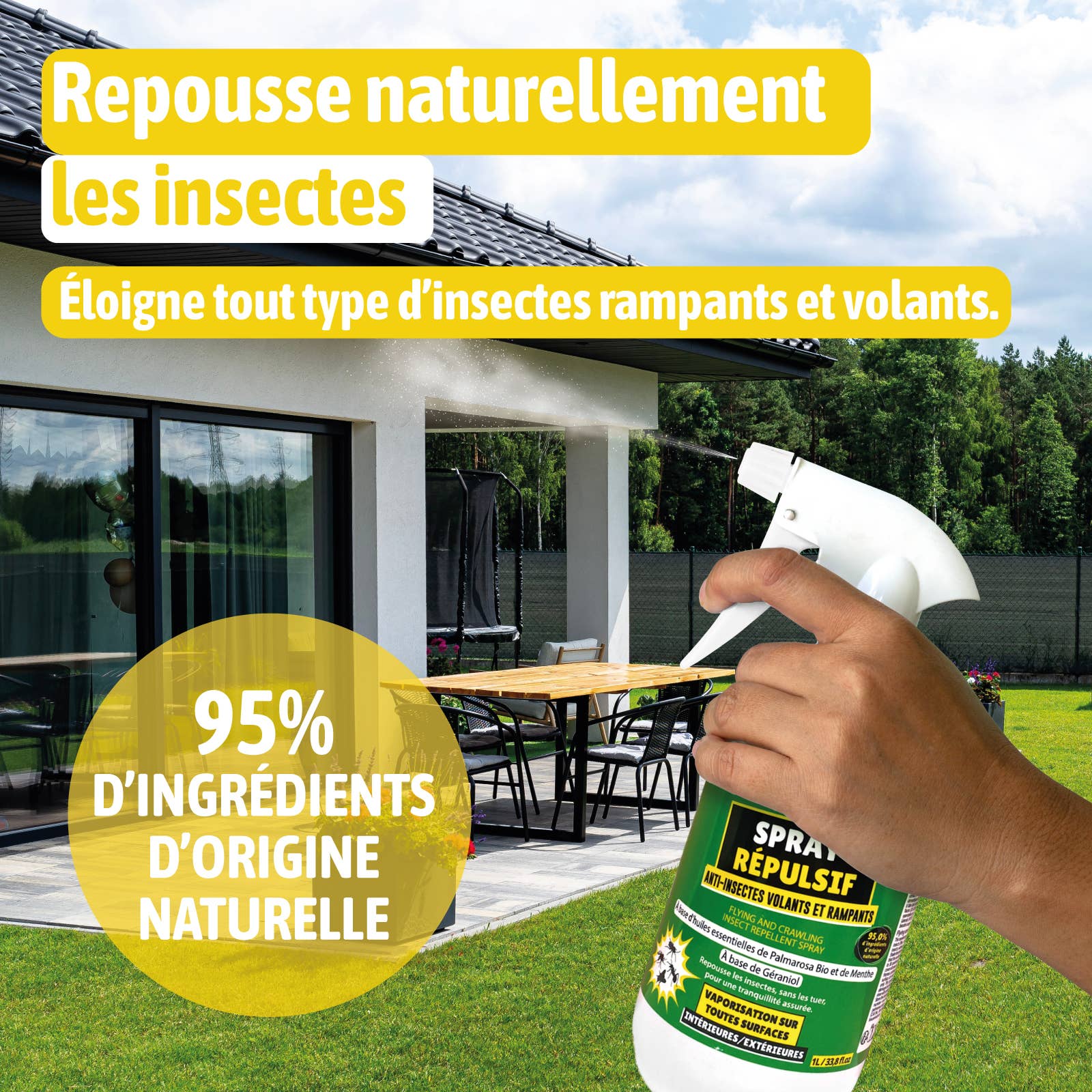 Les Laboratoires Bio Seasons - Vente Insectifuges - Spray Répulsif Naturel Insectes – 1L3