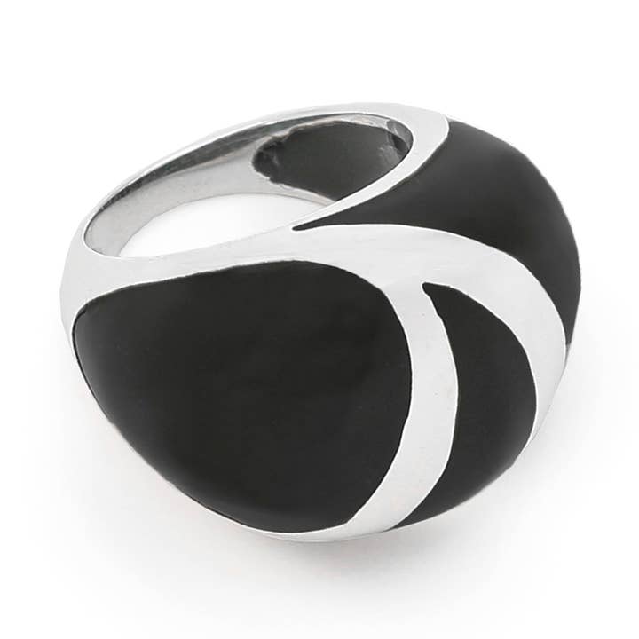 Kuppelring aus Silber und Harz MONA für den Großhandel von Siane