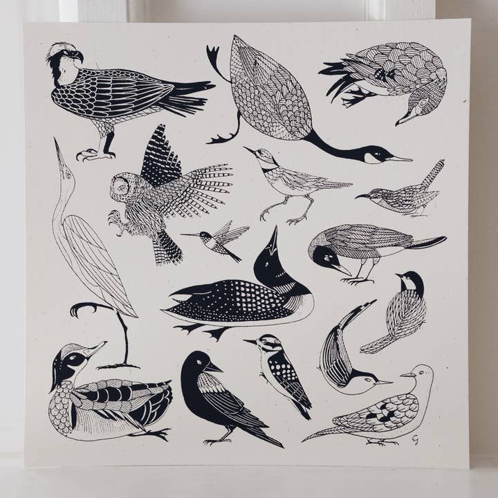 As Little Cooking as Possible - Wholesale Art Print - New England Birds | Screen-Print | Made in Vermont2