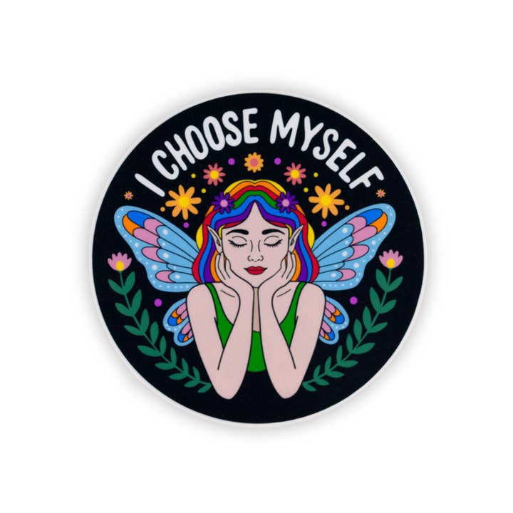 I Choose Myself PRIDE Vinyl Sticker for wholesale by Innerlight Compass