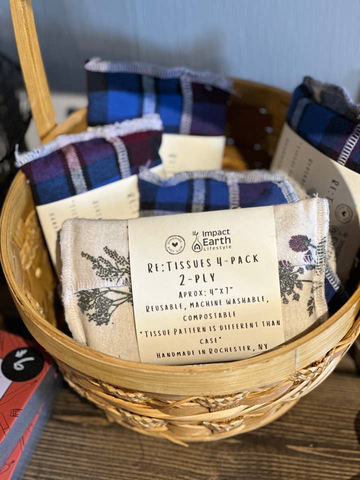 Lot de 4 RE:Tissus *NOUVEAU* - Compostable pour la vente par Impact Earth Lifestyle