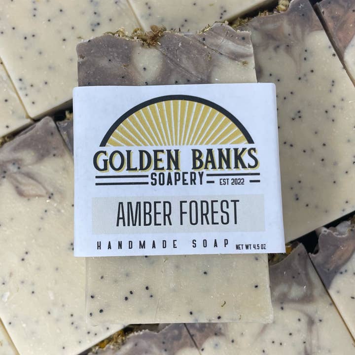Amber Forest Hand & Body Soap for wholesale by Golden Banks Soapery