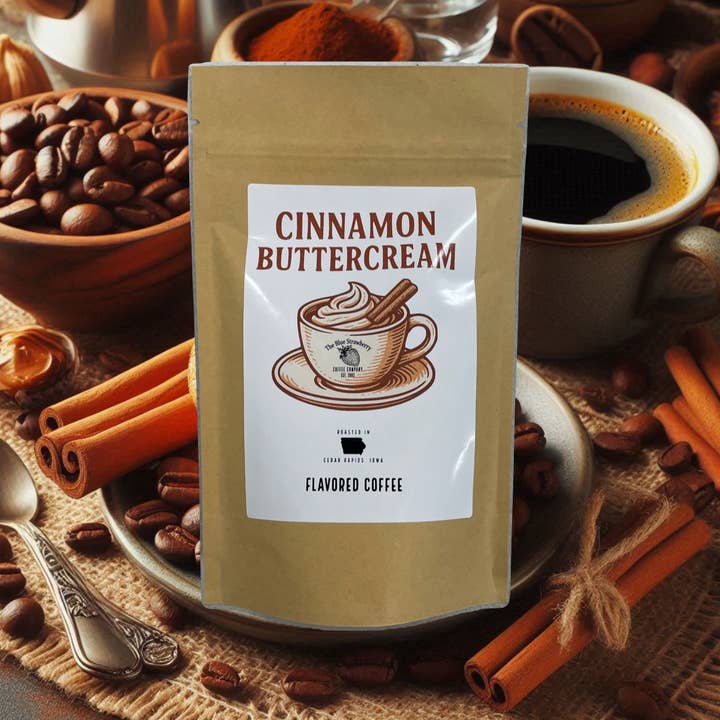 The Blue Strawberry Coffee Co - Wholesale Coffee Beans - Cinnamon Buttercream (Flavor Coffee)2