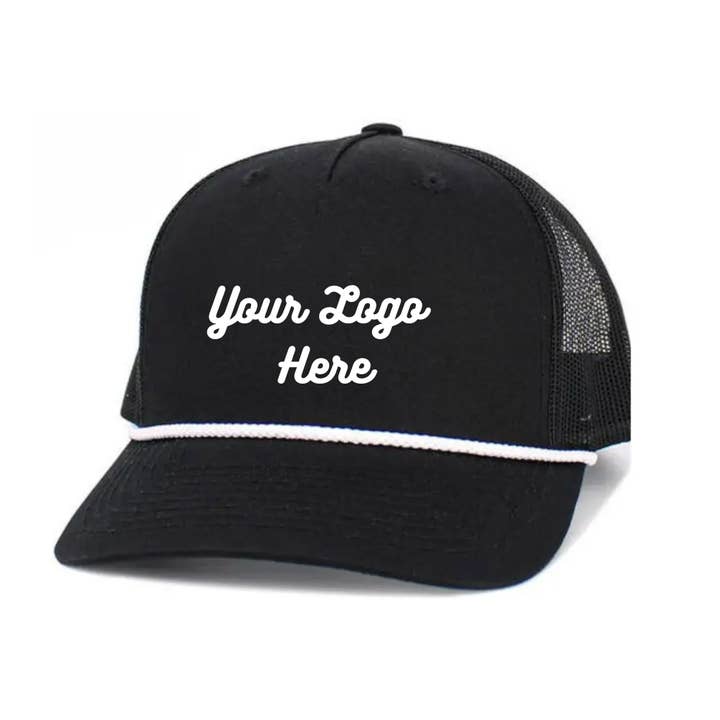 Mesh Back 5-Panel Rope Hat for wholesale by SD Merch Co. - Custom Embroidery