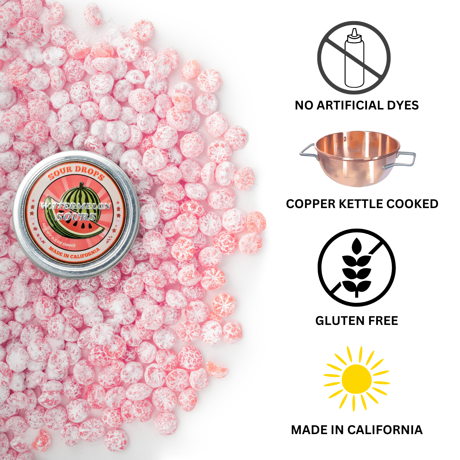 Sour Drops - Wholesale Hard Candy - Watermelon Sours1