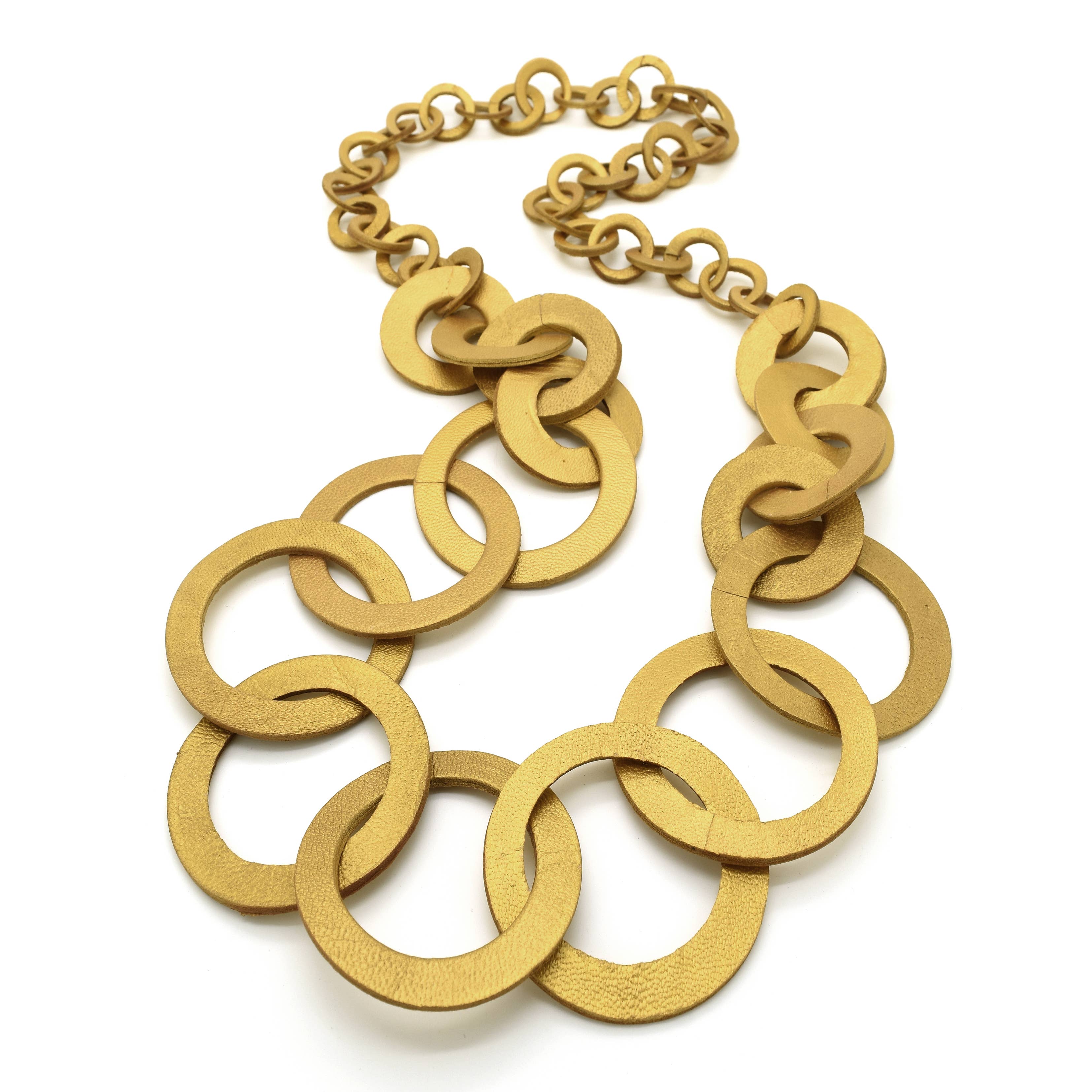 Nusantara Inc. - Wholesale Link & Chain Necklace - STUDIO 54 Leather Circle Necklace-9741611