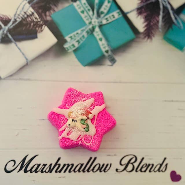 Cherry Amaretto Unicorn Star Bath Bomb x 6 for wholesale by Marshmallow Blends