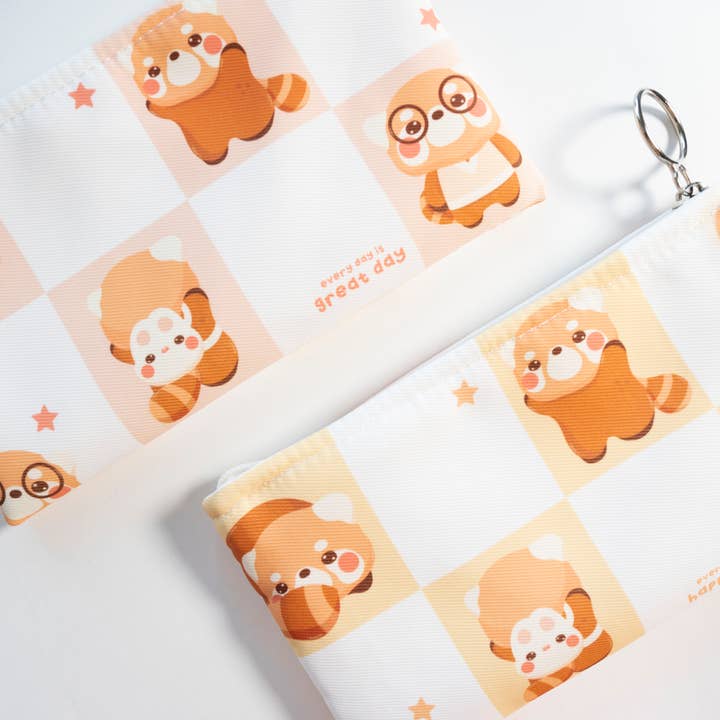 Red Panda Boi Pouch, Pencil Case for wholesale by Notmehmehstudio