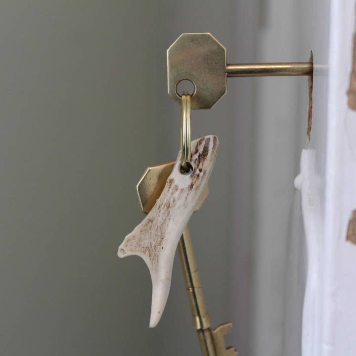 J Boult Designs - Wholesale Keychain - Unisex - Antler Keyring — Handmade Rustic Scottish Gift2