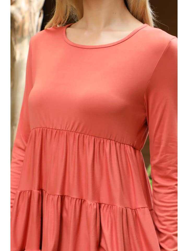 You & Me - Vendita all'ingrosso Tunica - Donna - YMT20005V-SOLID TOP A MANICHE LUNGHE A STRATI19