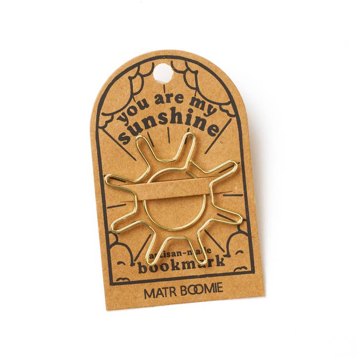 Matr Boomie Fair Trade - Wholesale Bookmark - Kitaab Sun Wire Bookmark - Gold1
