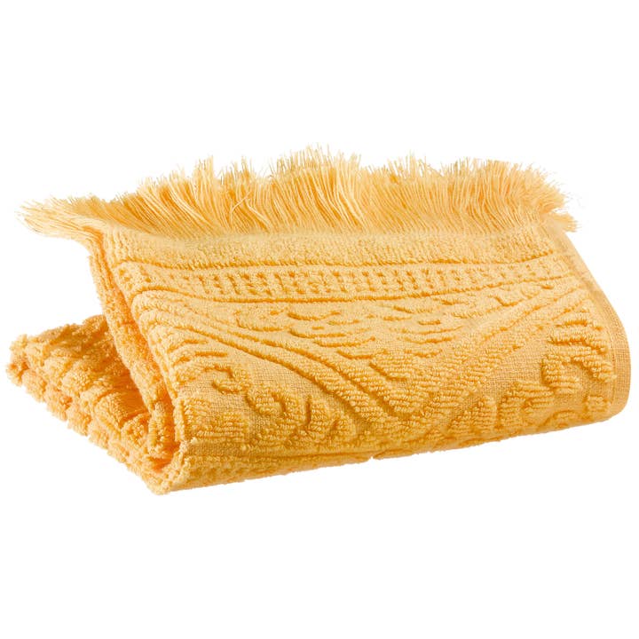 Uni Zoe Mimosa 30 X 50 Guest Towel for wholesale by Maison Vivaraise & La Cerise sur le Gâteau