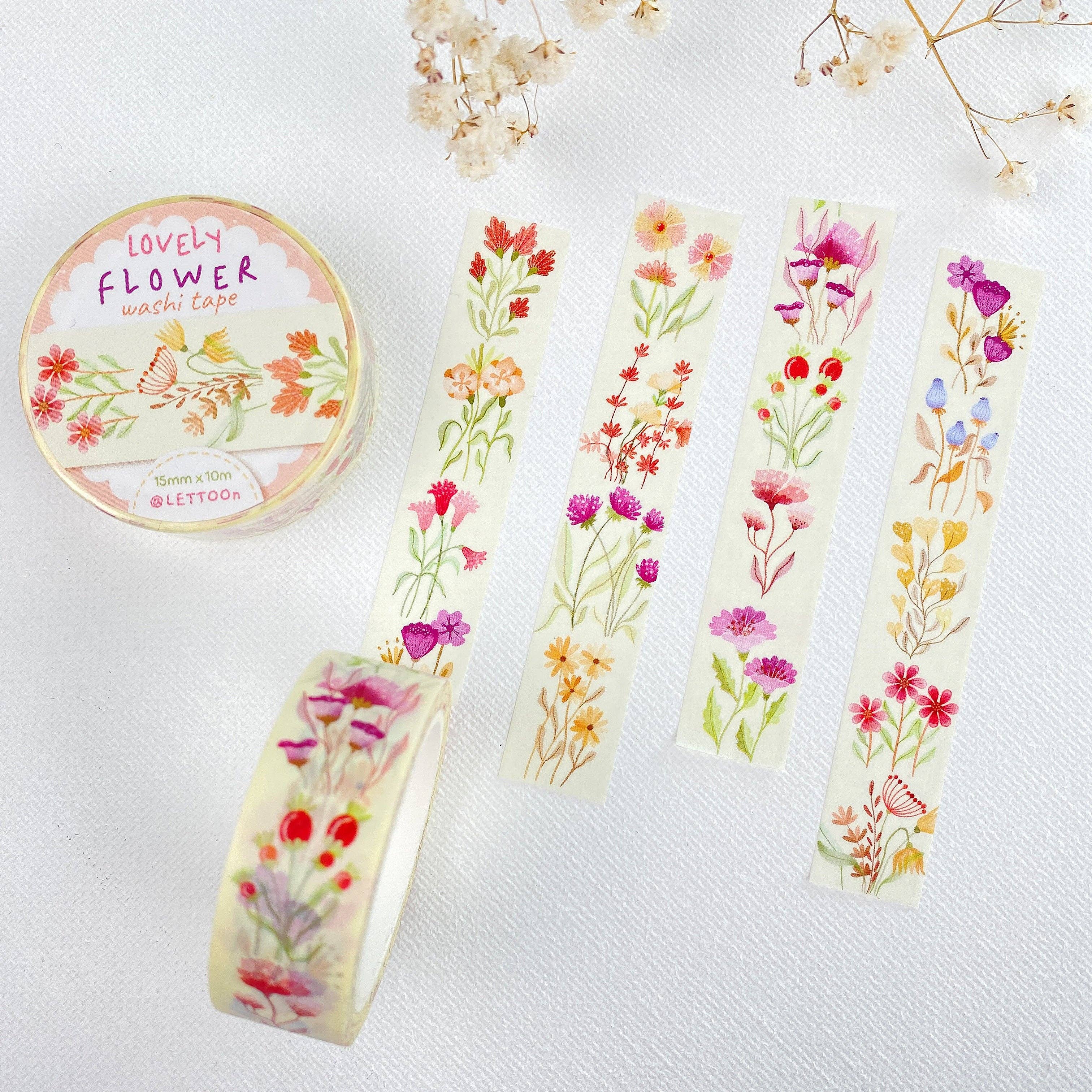 Lettoon - Vente Rubans adhésifs Washi - Washi Tape - Jolie Fleur5