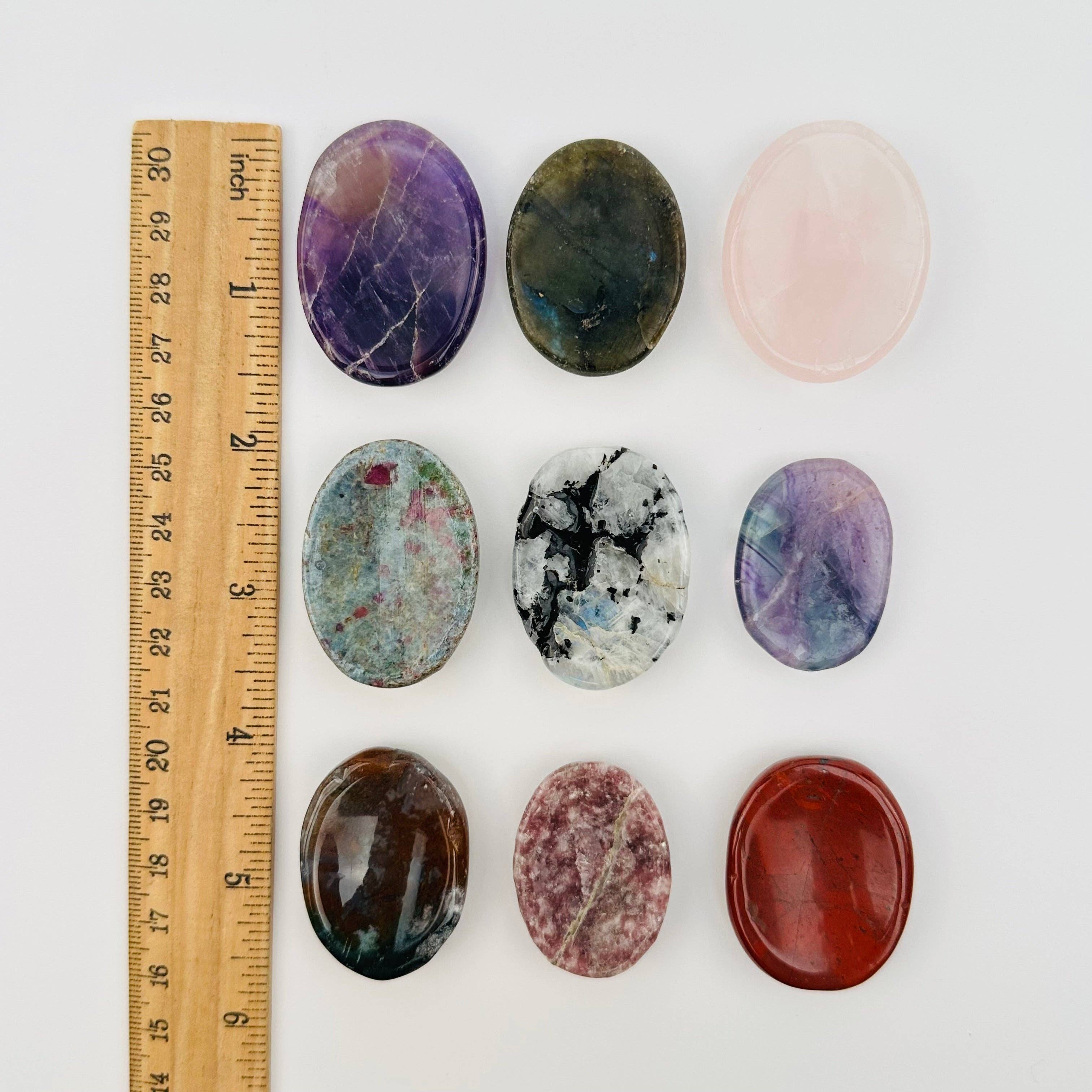 Rock Paradise - Wholesale Spiritual Stone/Crystal - Gemstone Worry Stone - Finger Massage Stone Crystal Palm Stones10