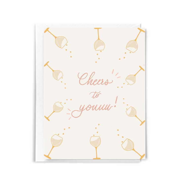Cheers to You Card | Funny Friendship Card for wholesale by JJ Paperie & Co