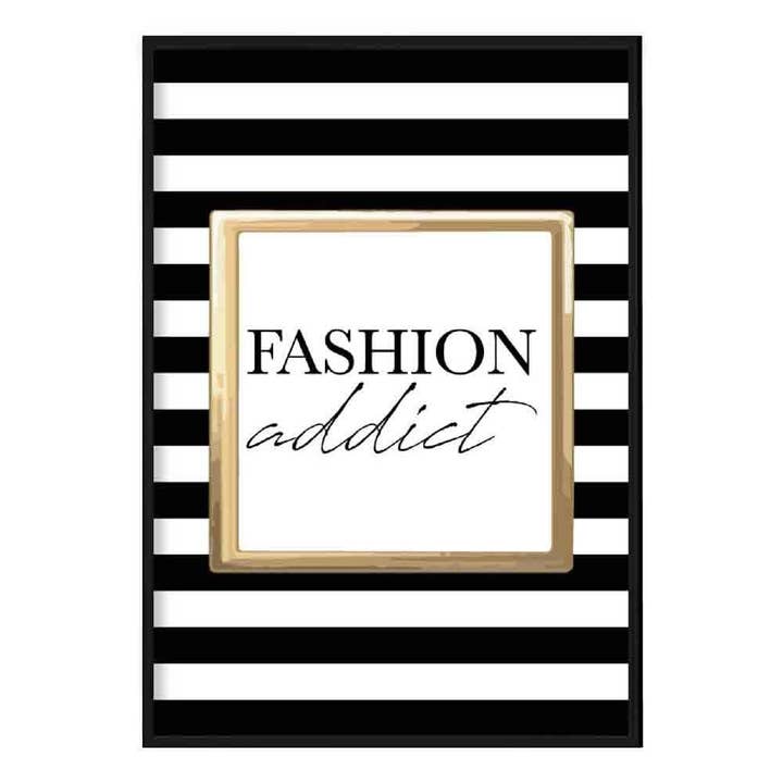 Fashion Addict Quote Wall Art Print Poster for wholesale by Artze Wall Art