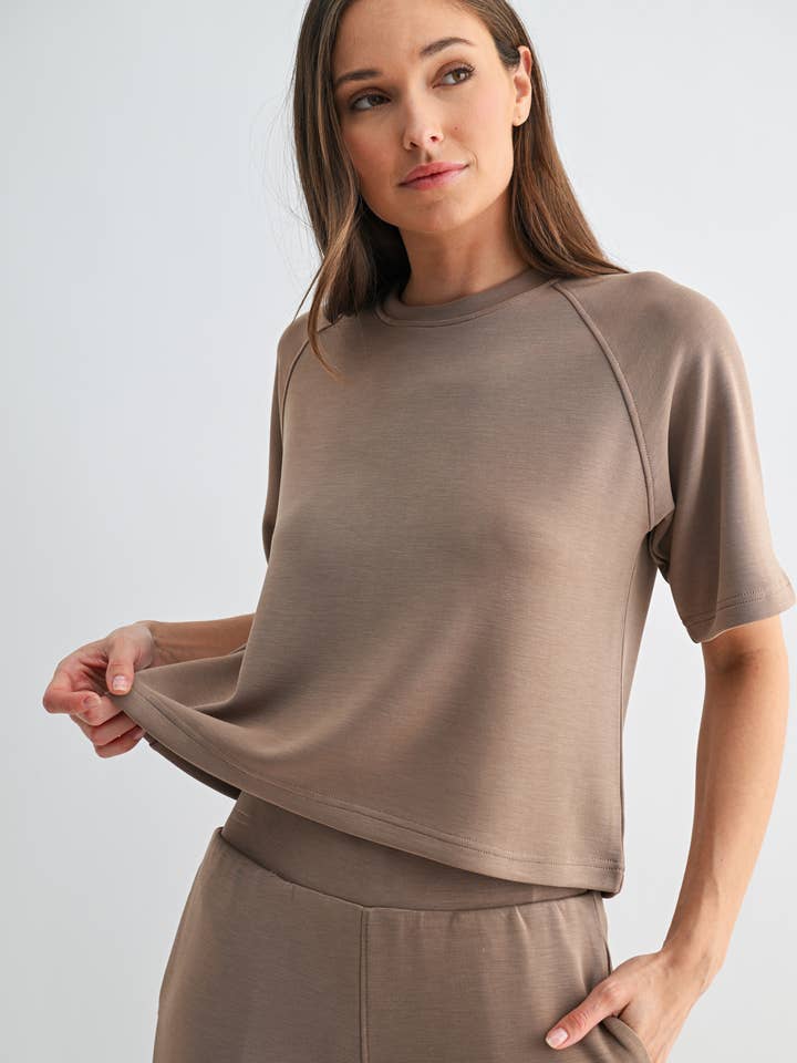Laguna Soft Drape Raglan Tee for wholesale by Mono B