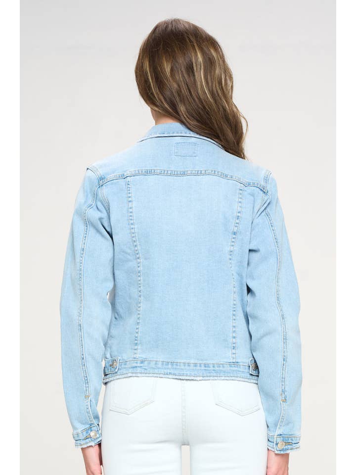 IB9368 - Light Wash - Classic Denim Jacket for wholesale on Faire