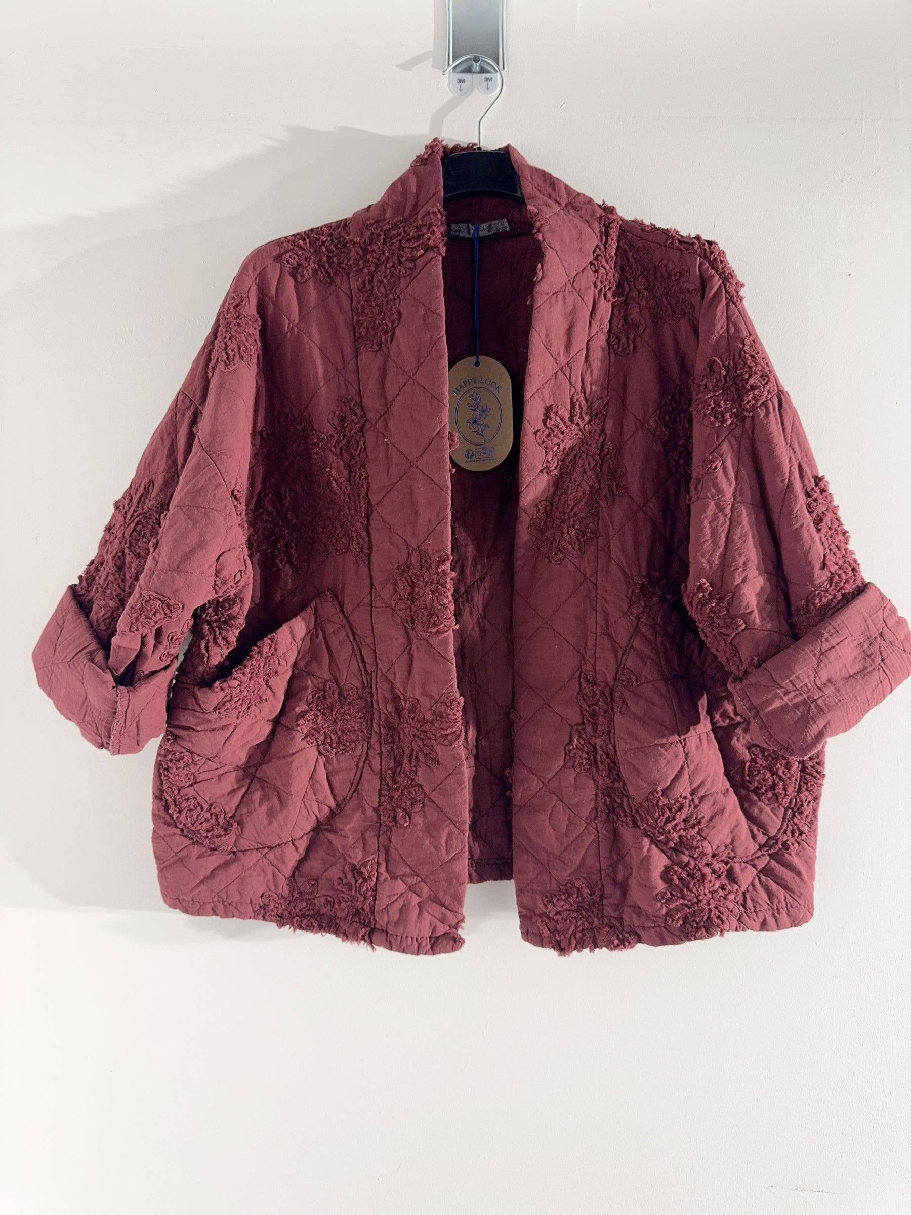 Happy look - Wholesale Jacket - Women's - Women's quilted cotton jacket – 3D embroidery, embossed1