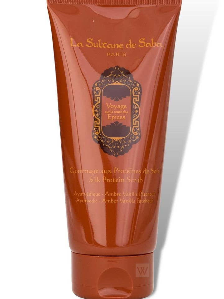 Silk Protein Scrub - Ayurvedic Treatment - Amber Vanilla Patchouli Journey To The Spices Route for wholesale by La sultane de Saba