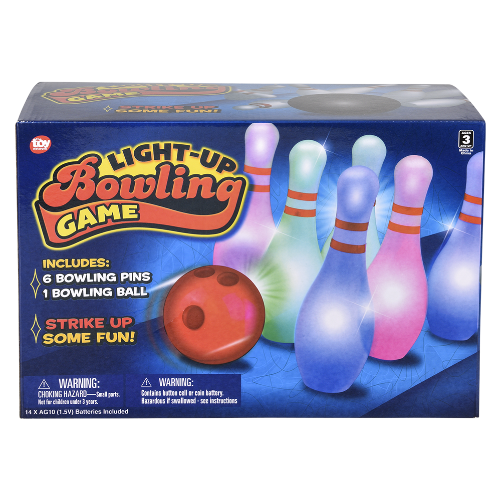 The Toy Network - Wholesale Board Game - (T) 8" LIGHT-UP BOWLING SET2