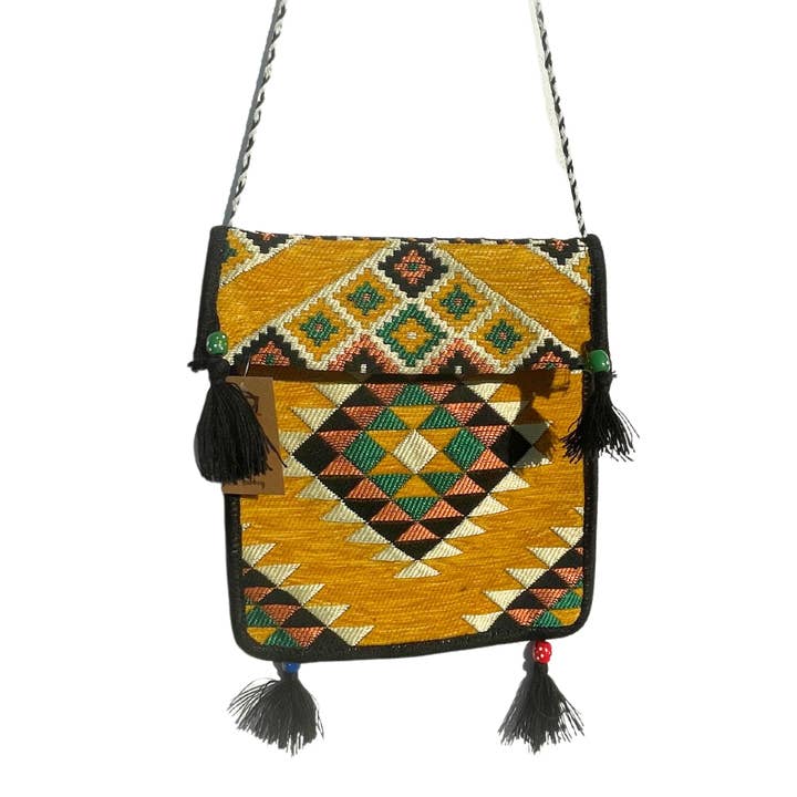 AW Artisan - Wholesale Crossbody Bag - Unisex - Kilim bag - Yellow